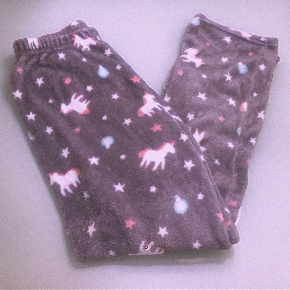 grey unicorn pajama pants
